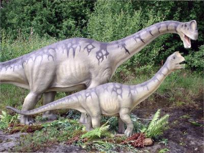 Newly Unveiled Models of a Group of Europasaurus on Display at the Dinopark Münchehagen
