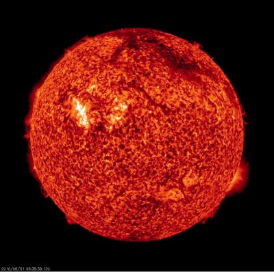 Solar Eruption on 08-01-2010 Viewed by SDO (1 of 2)