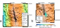 Bathymetric Map Showing Earthquake Epicenters