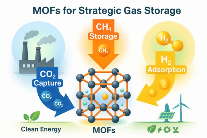 Next-generation metal–organic frameworks for CO₂ capture, CH₄ utilization, and H₂ integration: toward a circular and clean energy future