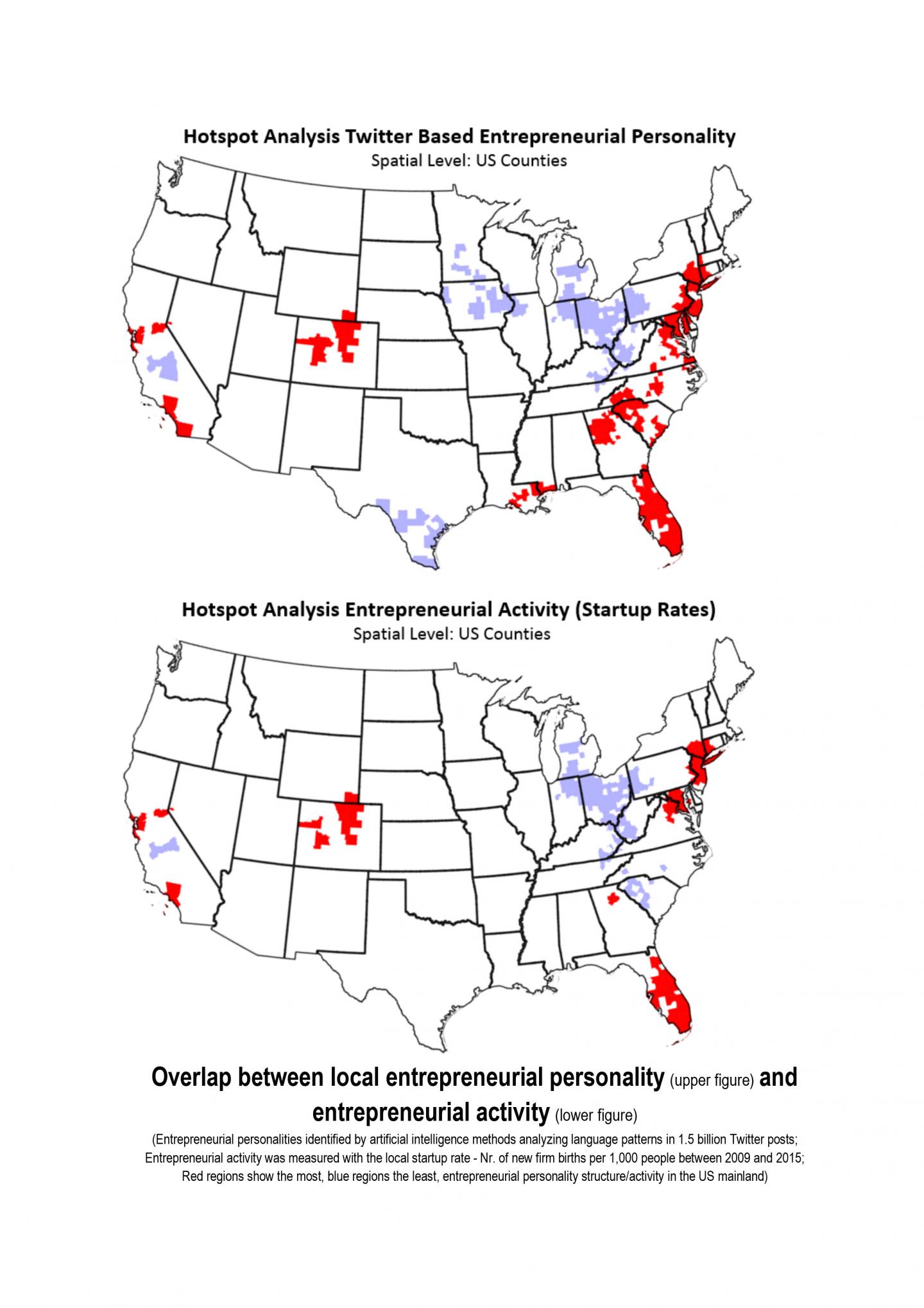 Overlap between Local Entrepreneurial Personality and Activity in the US
