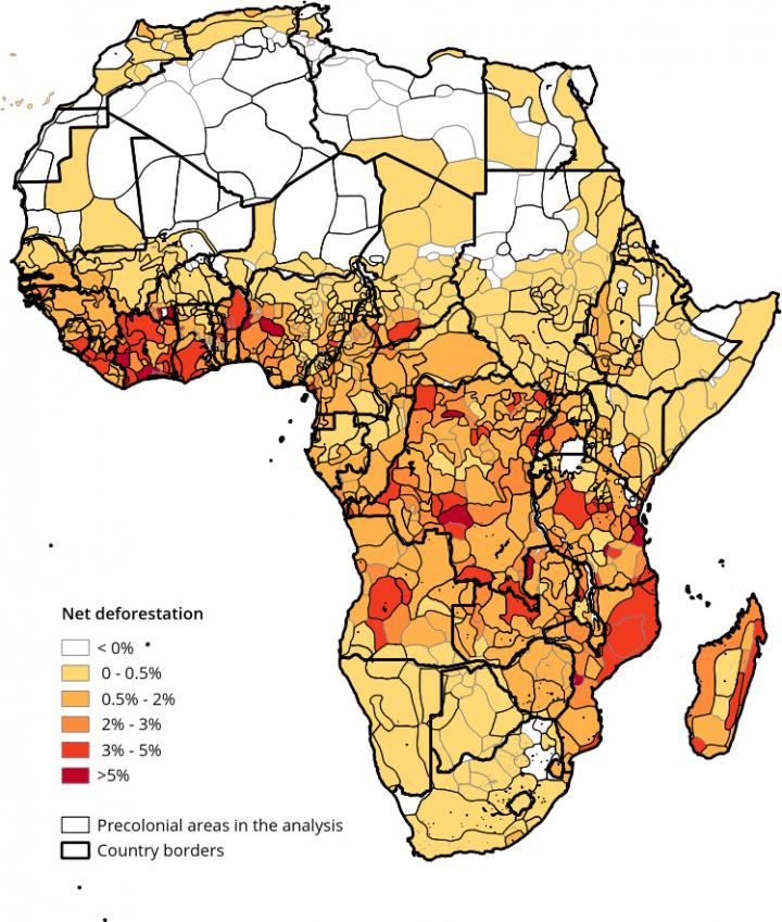 Deforestation within Precolonial and National Boundaries