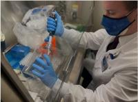 Joshua Bock in lab