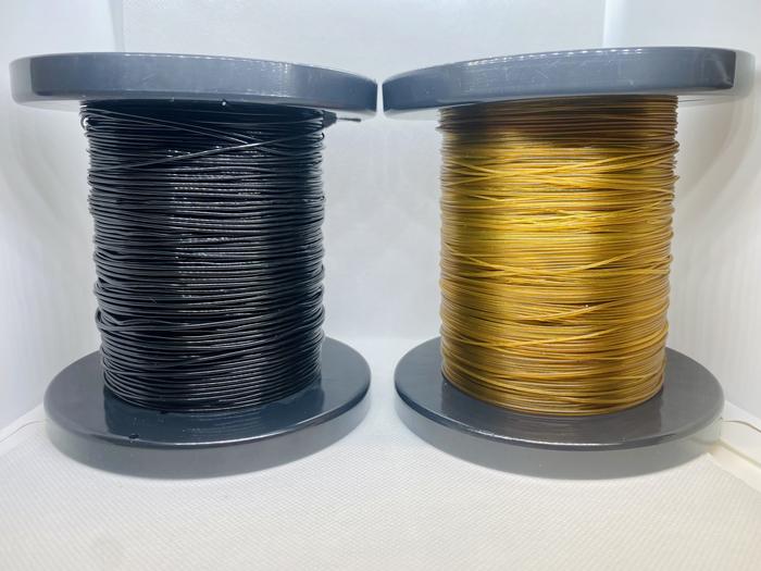 The dyed and natural polyamide fibers after extrusion