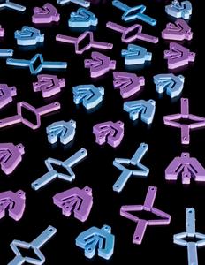 Countersnapping material building blocks