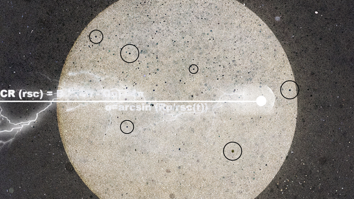 Artistic representation of a high-energy particle