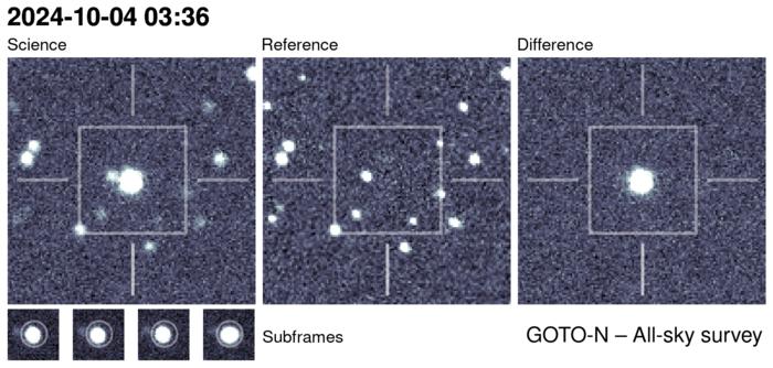 Discovery image that the Kilonova Seekers volunteers first saw of GOTO0650