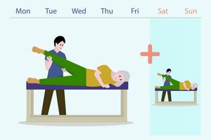 Weekend rehabilitation post-hip surgery