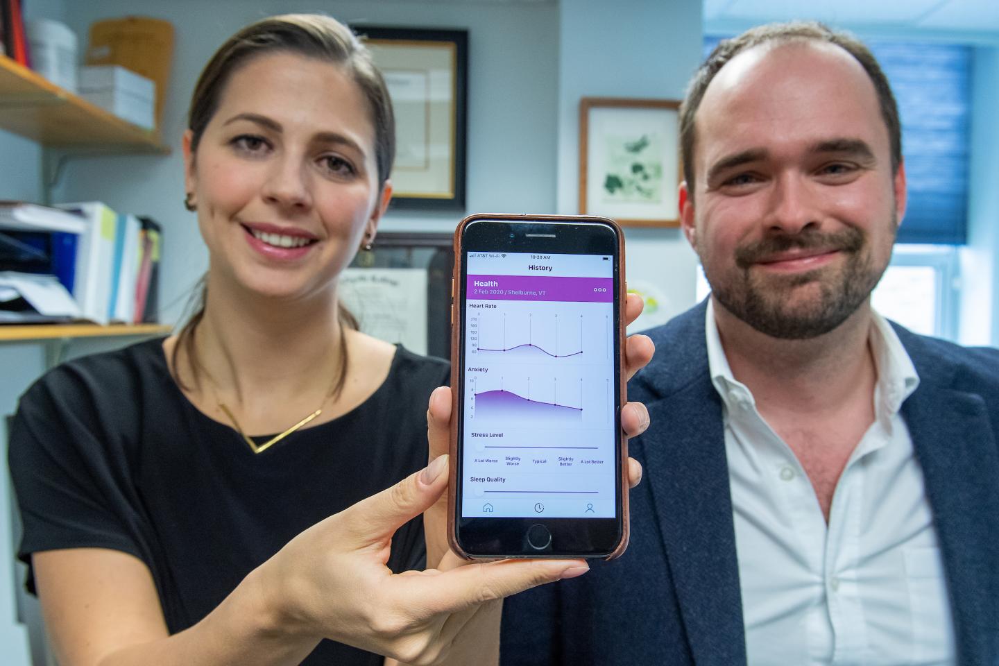 The PanicMechanic app was co-developed by Ellen and Ryan McGinnis at the University of Vermont.