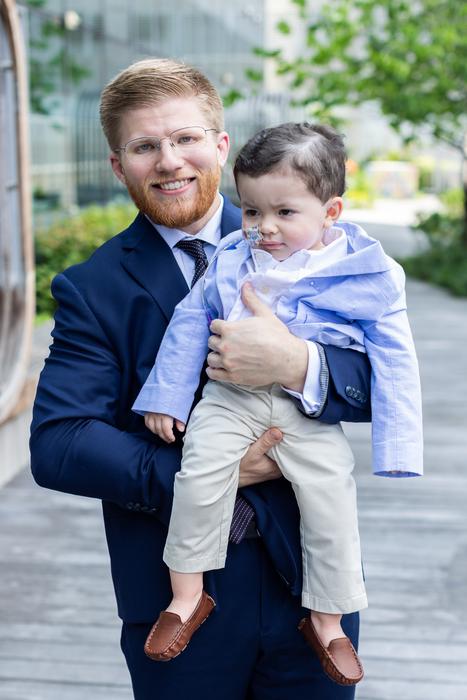 Baby Benjamin and Brian Carstens