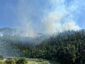 Roger’s Creek prescribed burn in June 2023 near Somes Bar, Calif., which was conducted in support of the Western Klamath Restoration Partnership