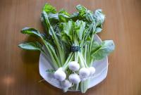Japanese Mustard Spinach and Radishes