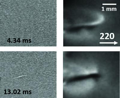 Crack Propagation in a Silicon Wafer