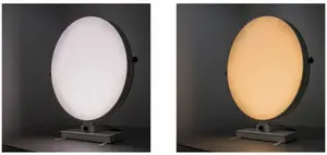 Study luminaire with morning (left) and evening (right) sham light therapy.