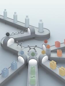 Microbial assembly line