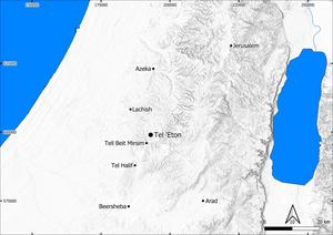 Location Map of Tel 'Eton