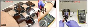Figure 2. Applications of the two-dimensional pseudo-transverse wearable thermoelectric generator