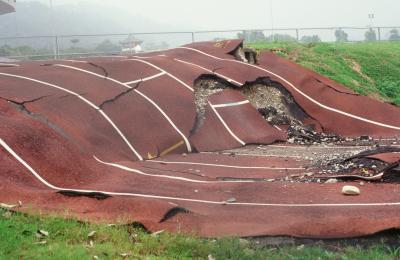 Track Damaged by Earthquake