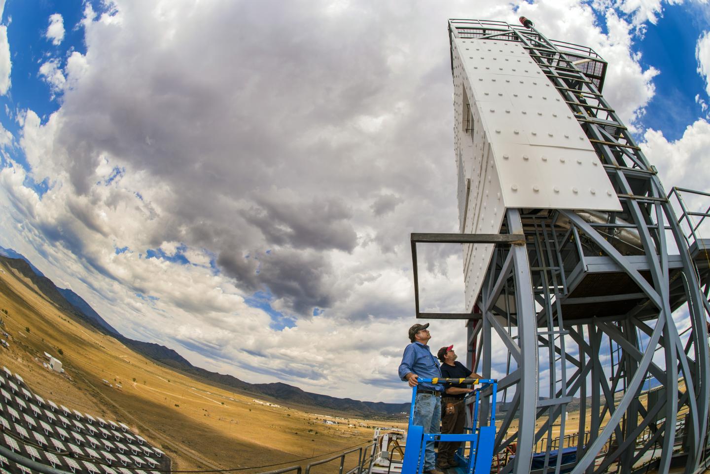 Falling Particle Receiver on the Solar Tower