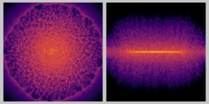 Simulated supernova gas expansion