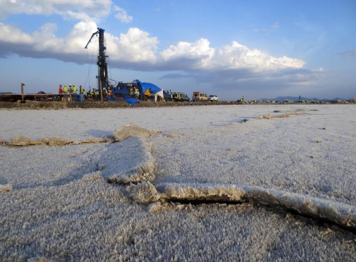 Drilling Rig at Lake Magadi