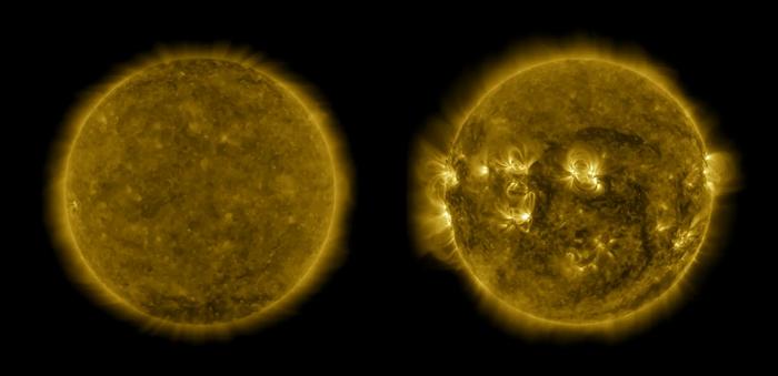 Solar minimum and maximum