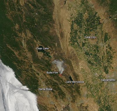 Butts Fire in Northern California