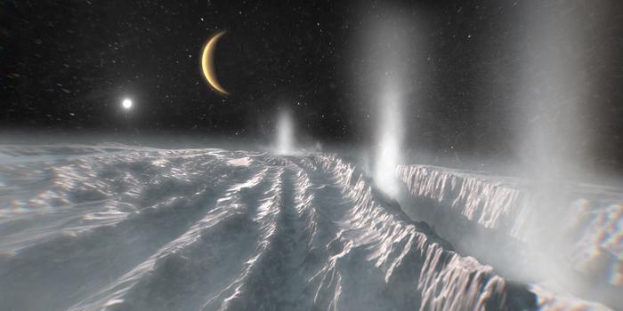 Artist impression of Enceladus