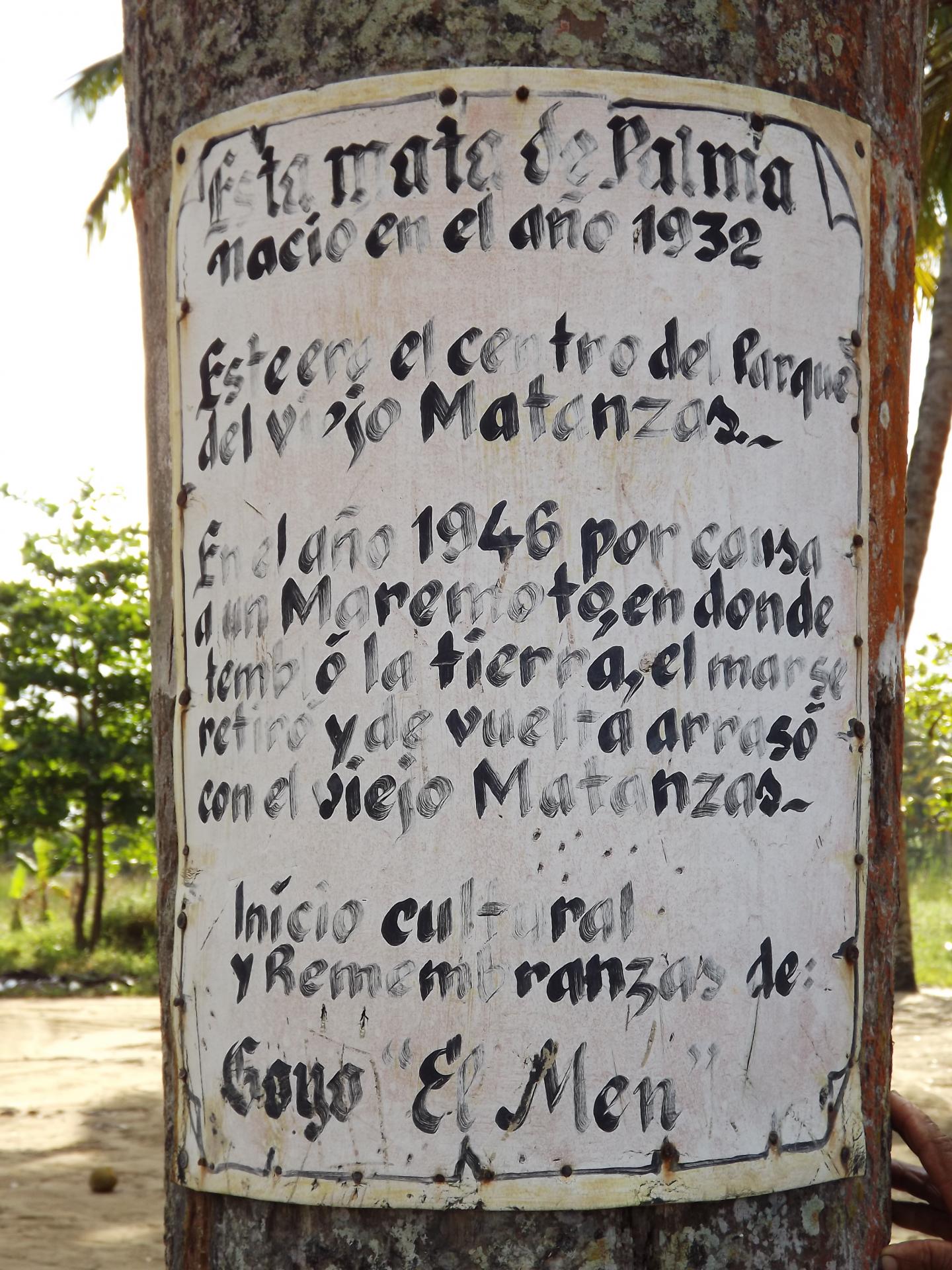 Matanza 1946 Tsunami Sign