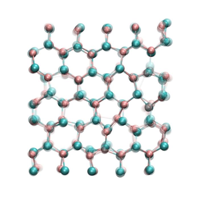 Fig. 3: Artistic illustration of a silver iodide crystal as it approaches its melting temperature.