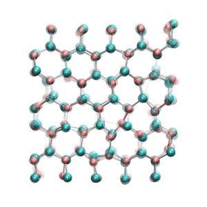 Fig. 3: Artistic illustration of a silver iodide crystal as it approaches its melting temperature.