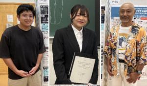 Research group that led the study. From left to right: Yugo Ikeda, Yukina Suwa, and Satoshi D. Ohdachi.