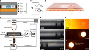 Overview of the OEW-based droplet dispensing system.