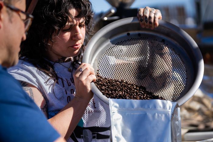 Solar roasted coffee