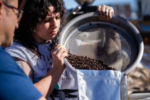 Solar roasted coffee
