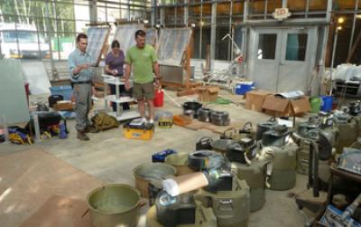 Researchers Preparing Instruments that Gathered Data on Hurricane Irene