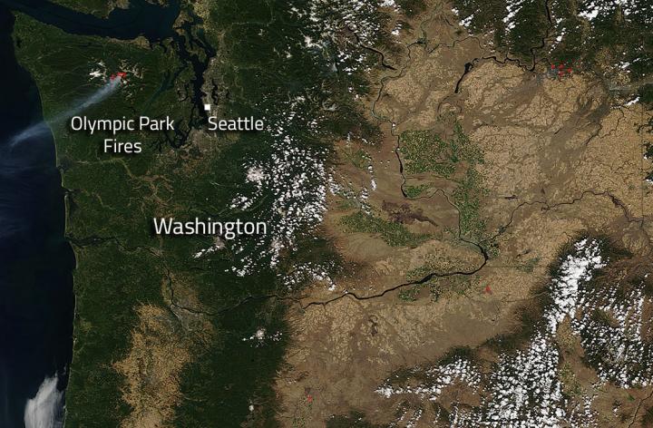 Olympic National Park Fires in Washington State