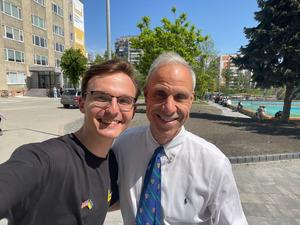 Drs. Steven P. Cohen and Roman Smolynets in Lviv, Ukraine, in 2024