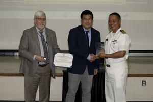 Christopher So (center), Ph.D., material research scientist at U.S. Naval research Laboratory (NRL)