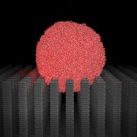 Virtual Water Droplet on 'Pillars'