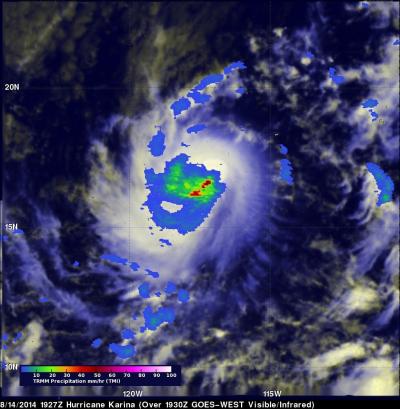 TRMM Image of Karina