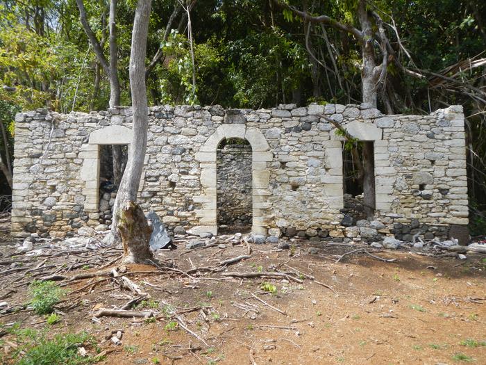 North facing façade of a house on Akamaru Island