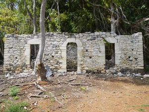 North facing façade of a house on Akamaru Island