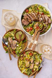 Peach-Jalapeño Grilled Pork Tenderloin Salad