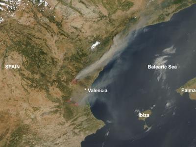 Forest Fires Ravage Eastern Spain