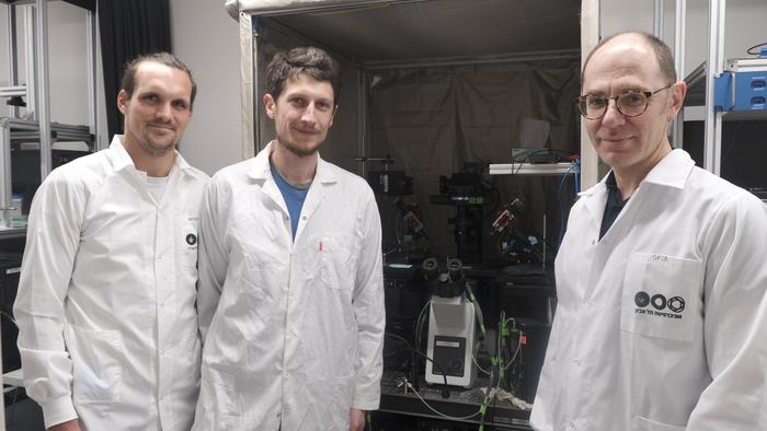 Research team (Left to right): Milan Becker, Nimrod Leberstein & Dr. Mark Shein-Idelson.