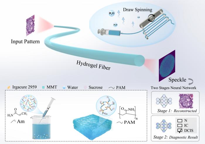 Hydrogel optical fiber schematic