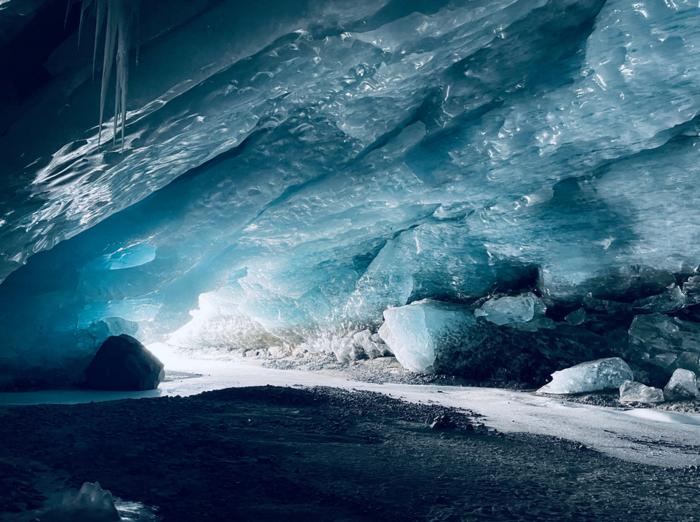 Morteratsch Glacier Cave in Switzerland