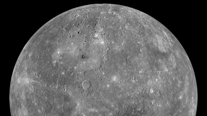 High-resolution photo of the planet Mercury probably resembling the rocky exoplanet LHS 3844 b