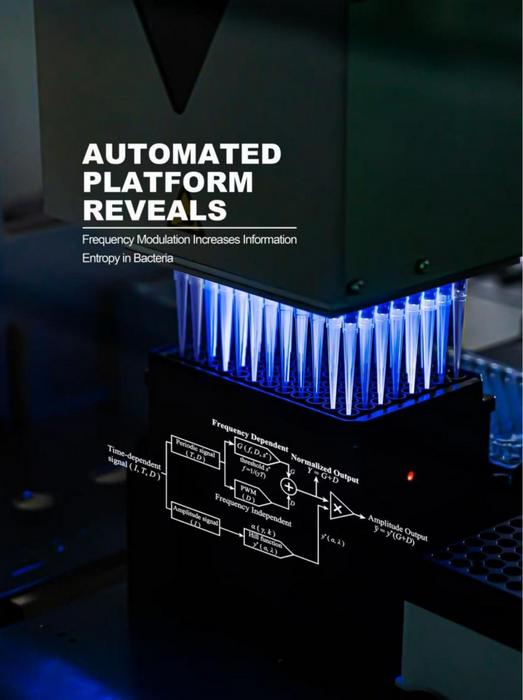 Automated platform reveals frequency modulation increases infomation entropy in bacteria